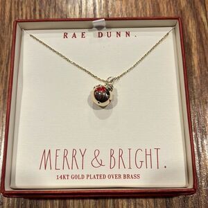 NIB Rae Dunn Christmas ornament necklace